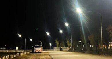 El Municipio de San Rafael sumó nuevas luces led en la costanera de El Nihuil