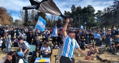 Festejos celestes y blancos en el parque