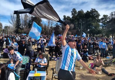 Festejos celestes y blancos en el parque