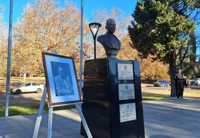 Hubo un homenaje a Hipólito Yrigoyen y Juan Domingo Perón en un acto