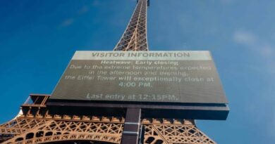 Alerta en París: cierran la Torre Eiffel y museos clave por una histórica ola de calor