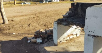 Vándalos provocaron destrozos en la rotonda del Cristo y rompieron luminarias en Jaime Prats