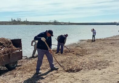 El Nihuil: Municipio y vecinos trabajaron juntos para poner a punto la costanera