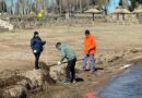 Importante operativo de limpieza en la costanera y la playa de El Nihuil