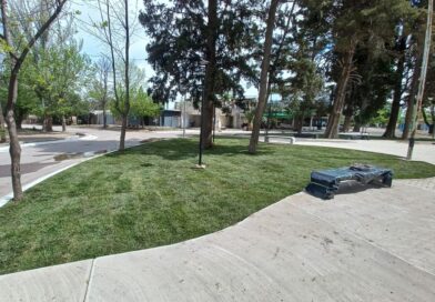 La renovación de plaza Julio Ruiz de Atuel Norte entró en su etapa final