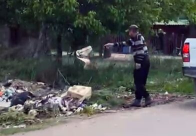 Lo pescaron “in fraganti” tirando basura y terminó denunciado por el Municipio